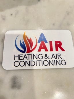 A Air heating and air conditioning company logo