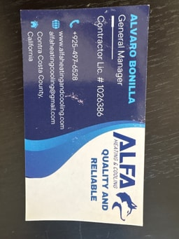 Alfa Heating and Cooling company logo